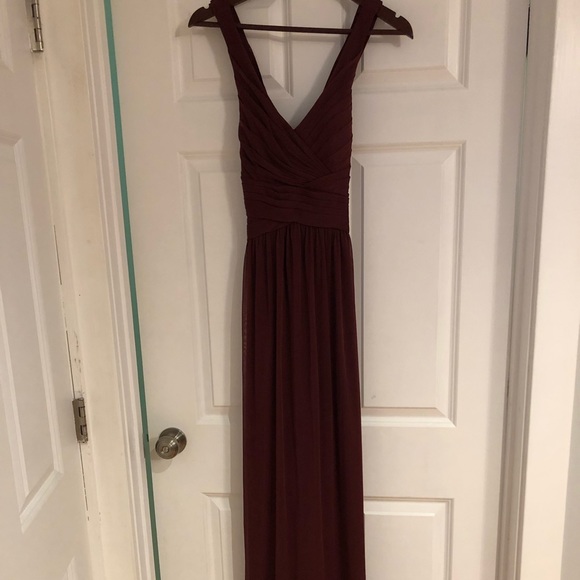 Mess Long Bridesmaid’s Dress with Crisscross Back - Picture 3 of 5
